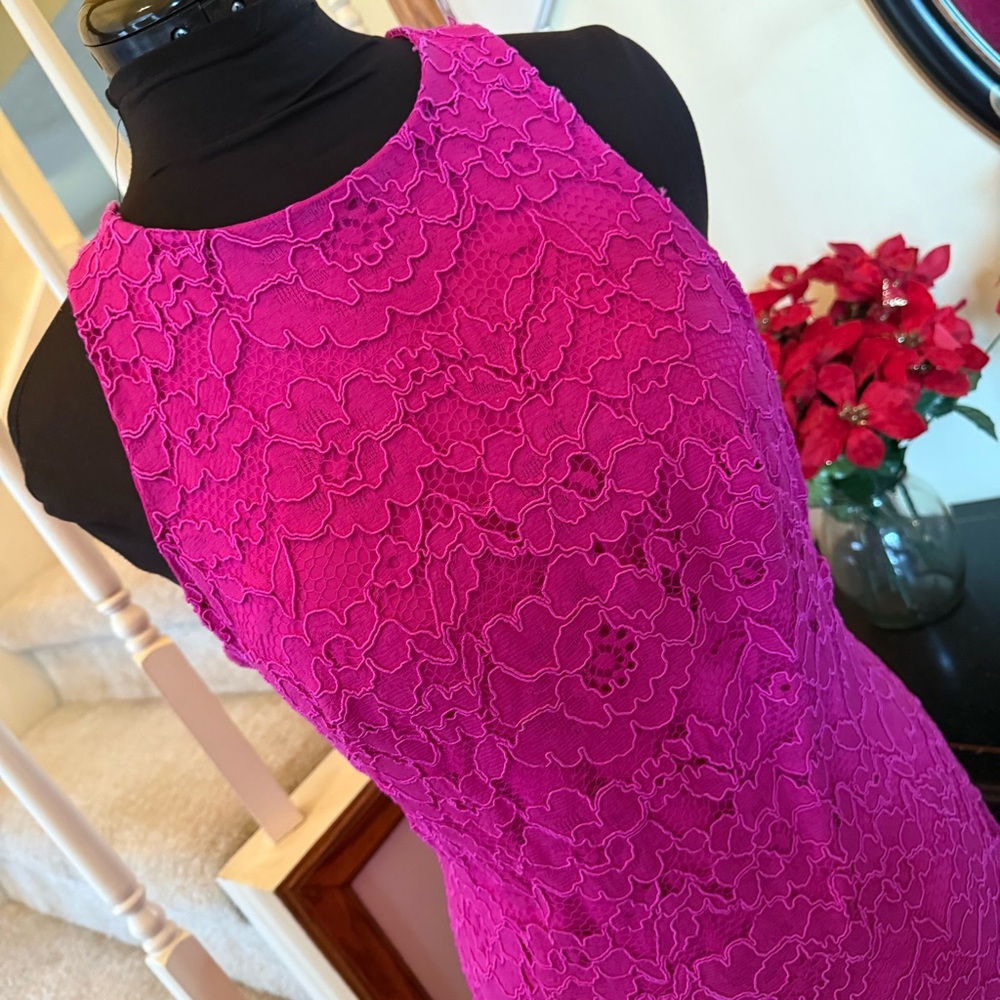 Ralph Lauren Vibrant Pink Vibrant Lace Dress